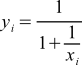 y=1/(1+1/x)