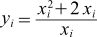 y=(x^2+2x)/x